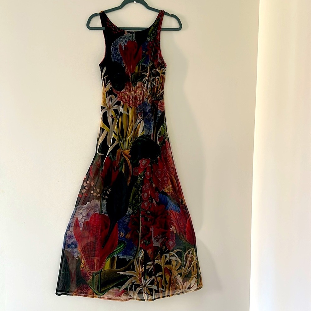 NWT Desigual by C. Lacroix Midi Tropical Dress
Floral Sleeveless Dress size S - Picture 3 of 11